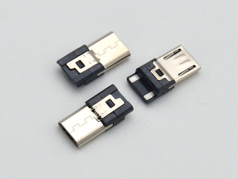 Micro USB with five front pins and two rear pins